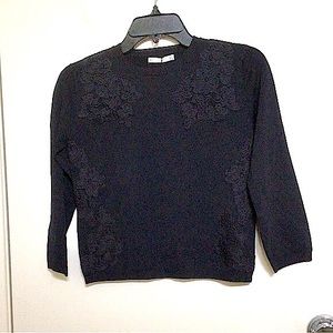 Zara Knit Cropped Embellished Sweater